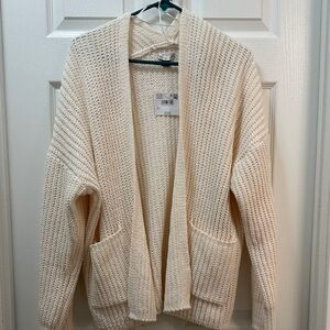 American Eagle Outfitters Cream Knit Cardigan